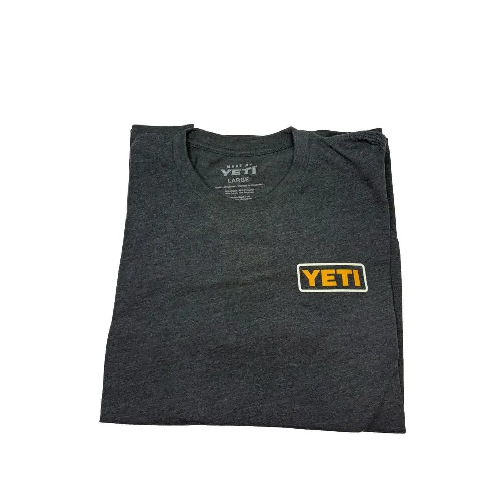 NWT Charcoal Gray Yeti Fly Fishing Ambassador Lure Size Large Tee Shirt - Picture 1 of 4